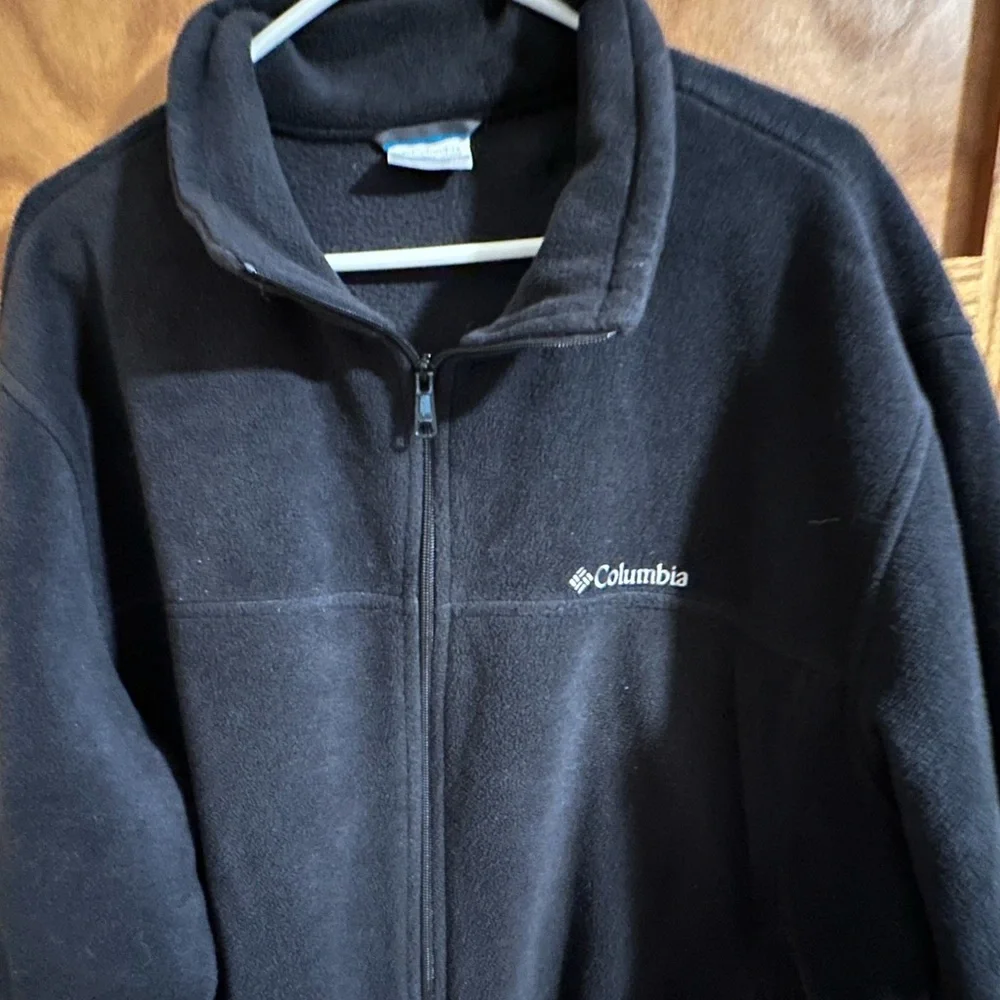 Columbia Men’s Black Fleece Jacket 2X - Picture 2 of 5